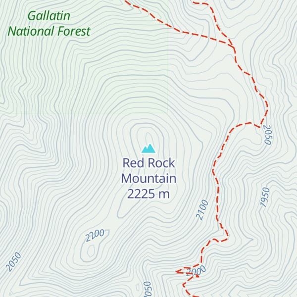 Map of Red Rock Mountain