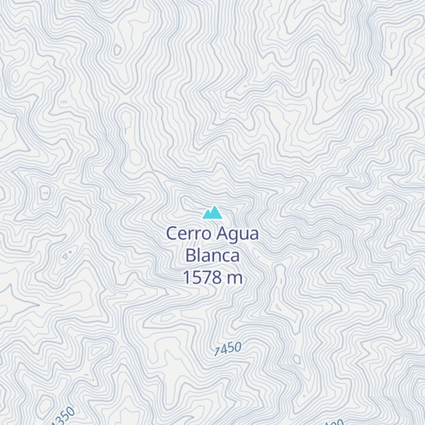 Map of Cerro Agua Blanca