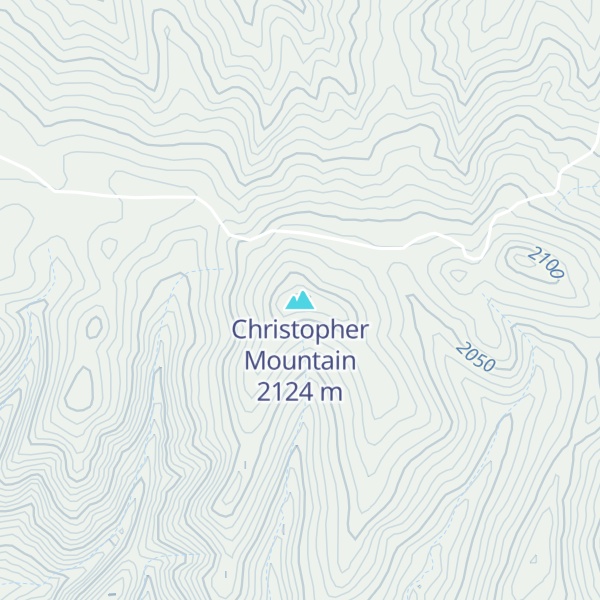 Map of Christopher Mountain