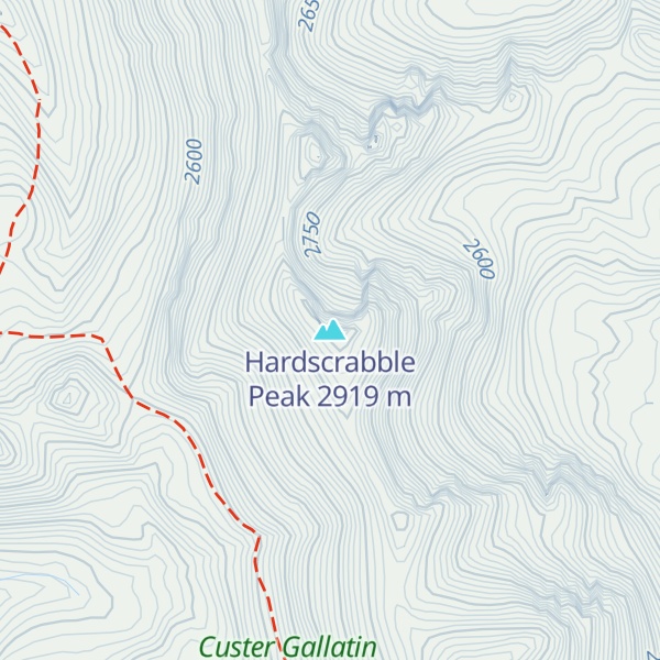 Map of Hardscrabble Peak