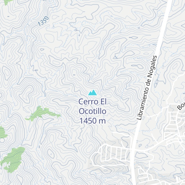 Map of Cerro El Ocotillo