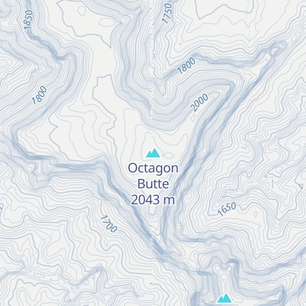 Map of Octagon Butte