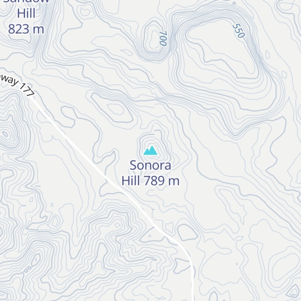 Map of Sonora Hill