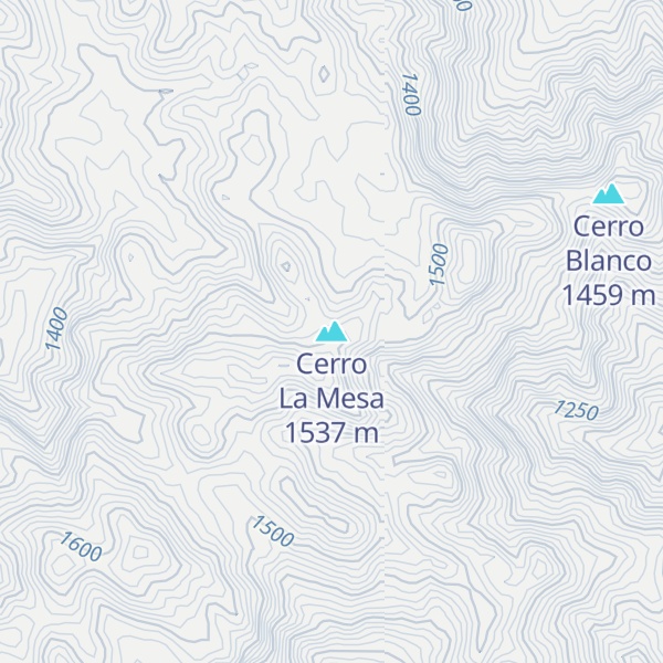 Map of Cerro La Mesa