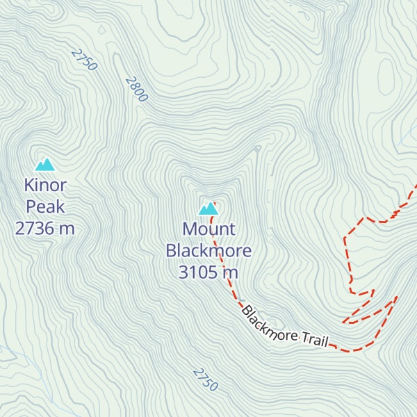 Map of Mount Blackmore