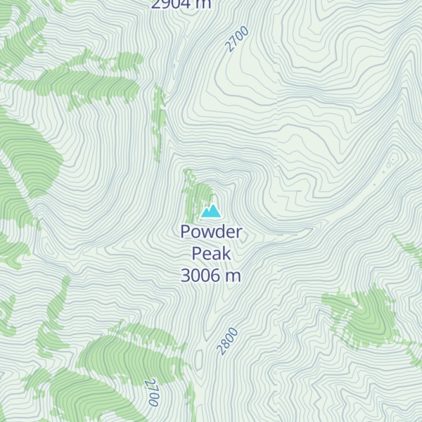 Map of Powder Peak