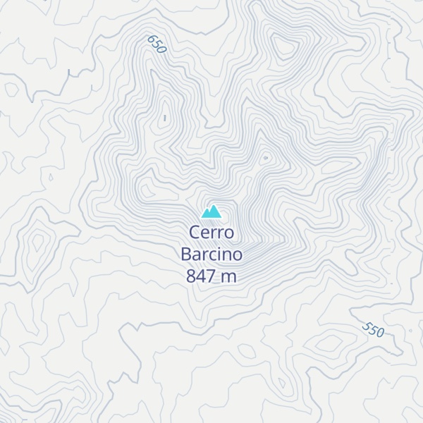 Map of Cerro Barcino