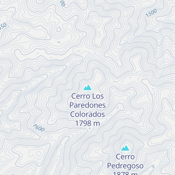 Map of Cerro Los Paredones Colorados