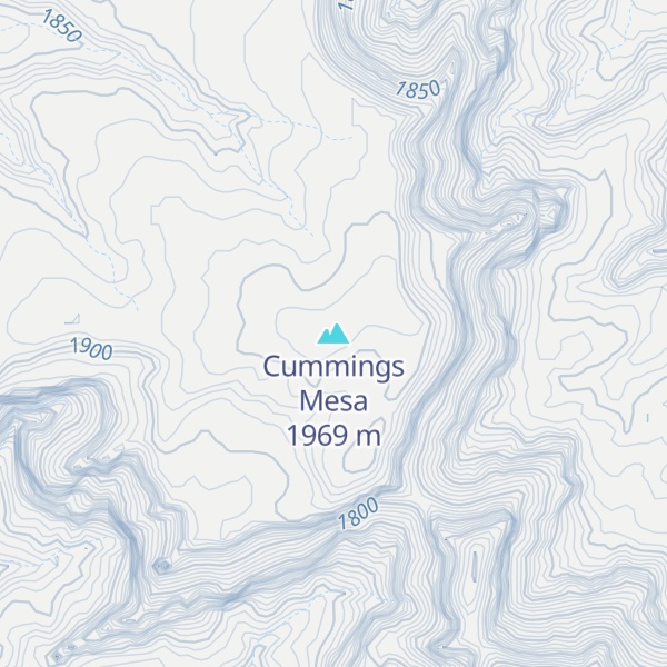Map of Cummings Mesa