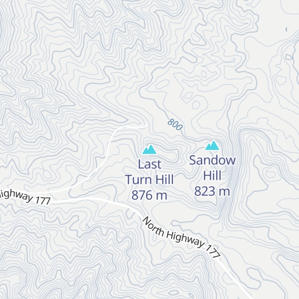 Map of Last Turn Hill
