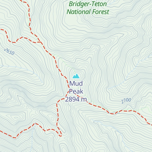 Map of Mud Peak