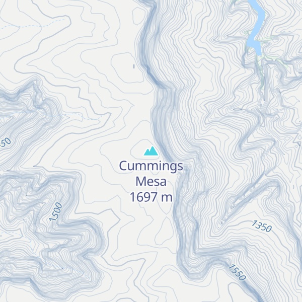 Map of Cummings Mesa