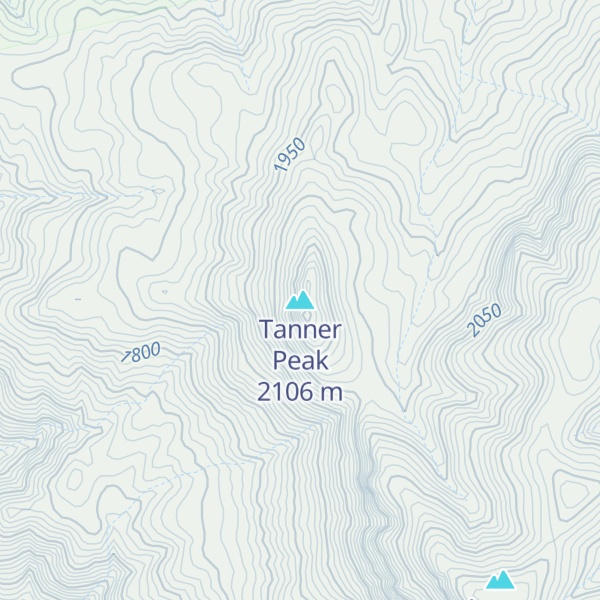 Map of Tanner Peak