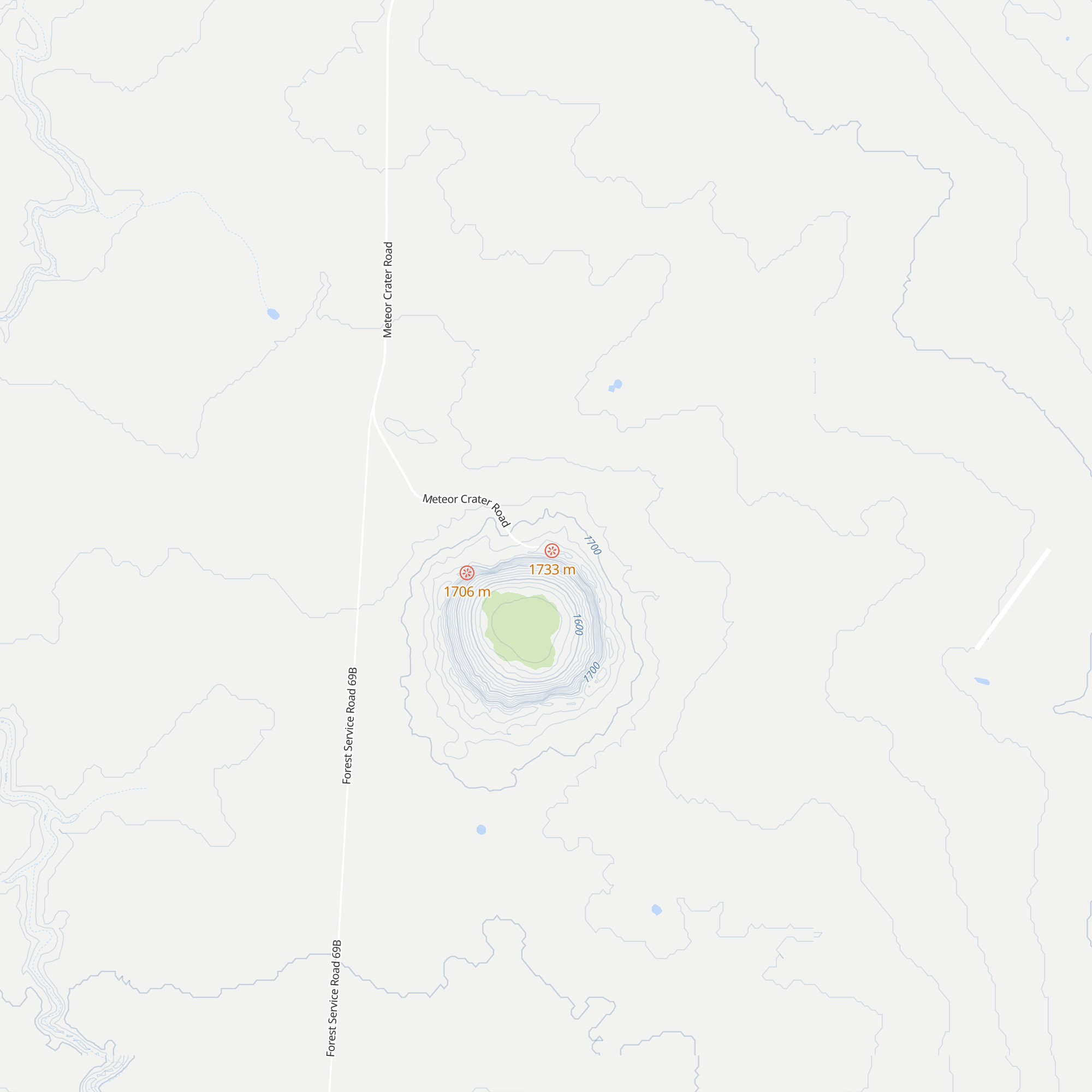 Meteor Crater Visitors Center map