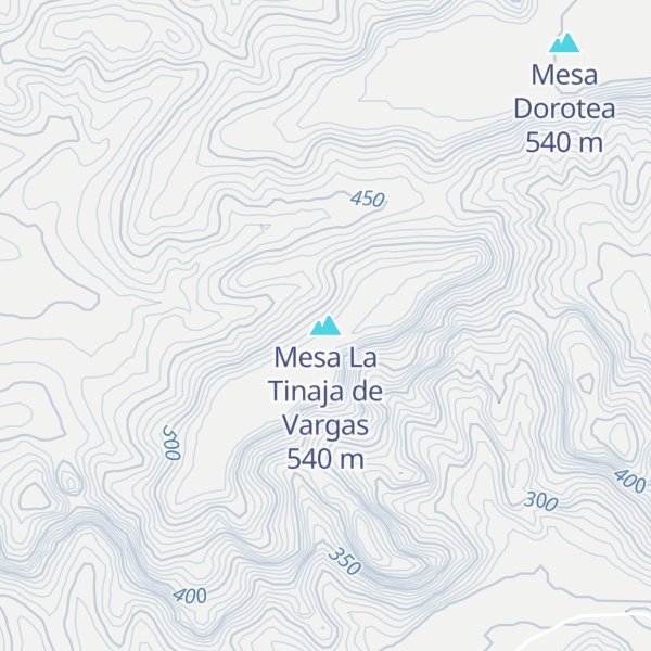 Map of Mesa La Tinaja de Vargas