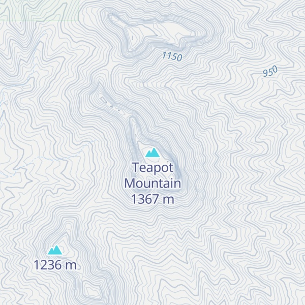 Map of Teapot Mountain
