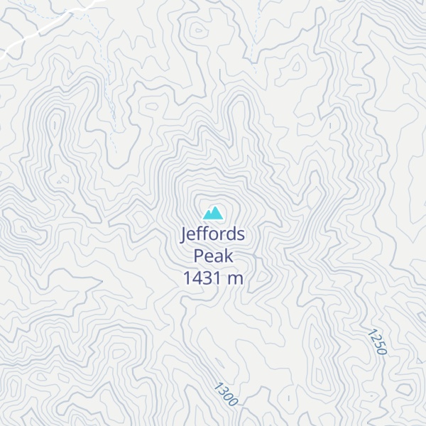 Map of Jeffords Peak
