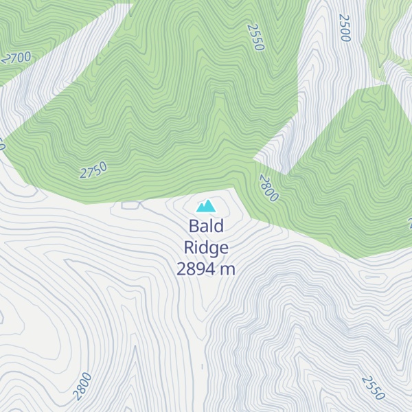 Map of Bald Ridge