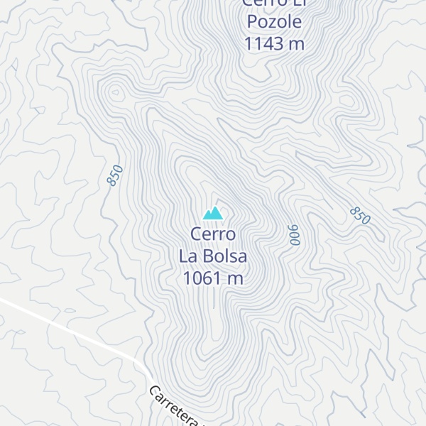 Map of Cerro La Bolsa