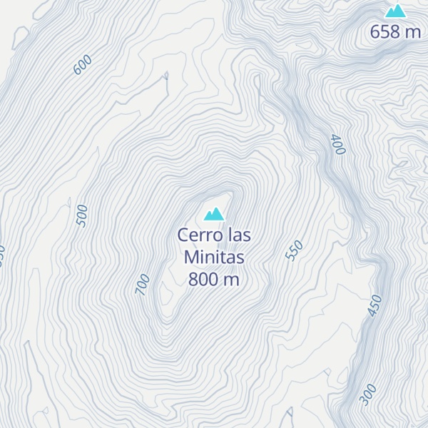 Map of Cerro las Minitas