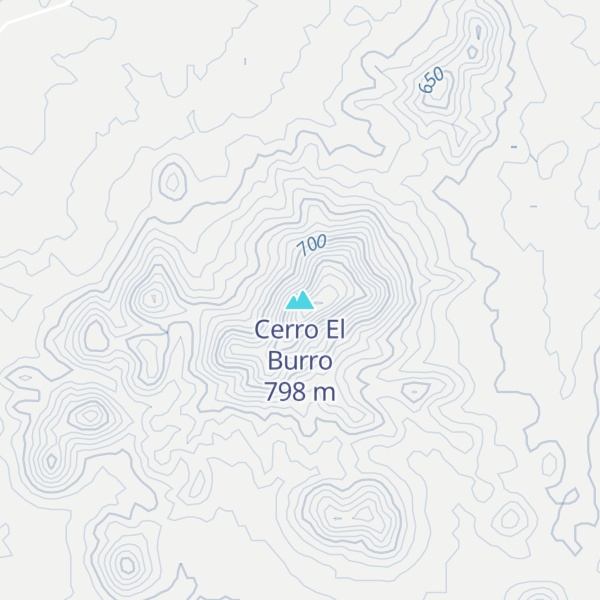 Map of Cerro El Burro