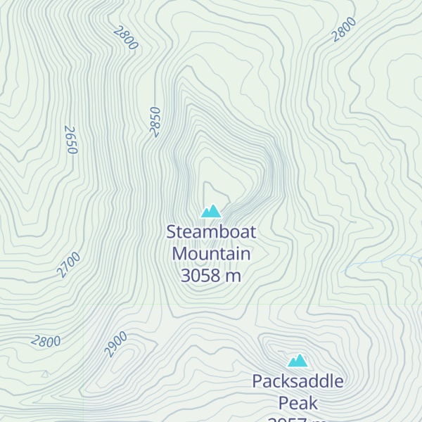 Map of Steamboat Mountain