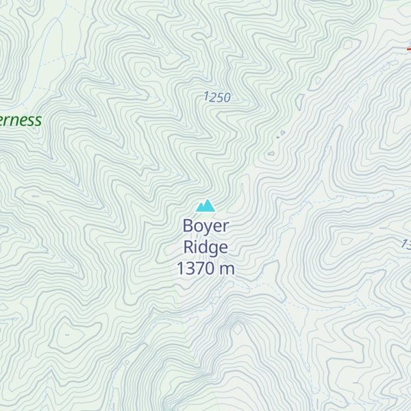 Map of Boyer Ridge