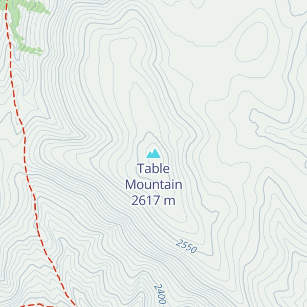 Map of Table Mountain