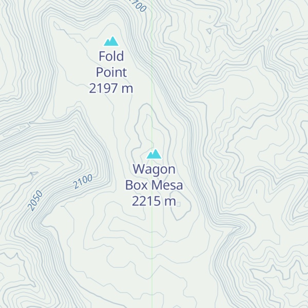 Map of Wagon Box Mesa
