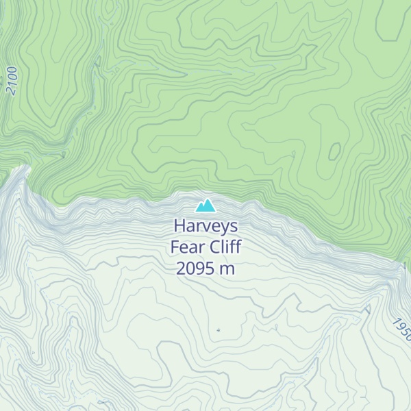 Map of Harveys Fear Cliff