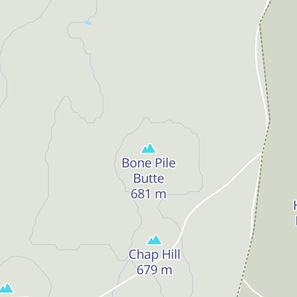 Map of Bone Pile Butte