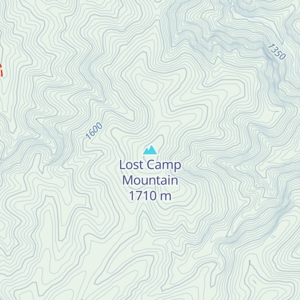 Map of Lost Camp Mountain
