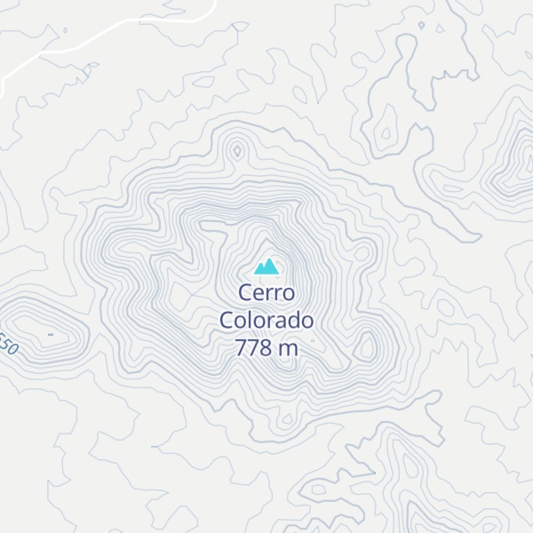 Map of Cerro Colorado
