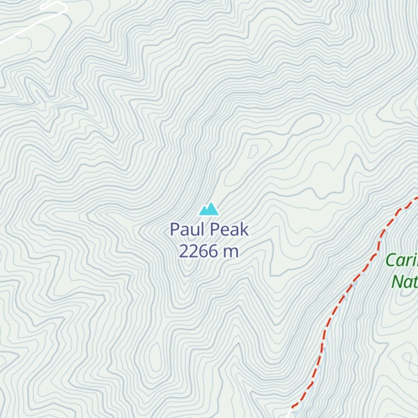 Map of Paul Peak