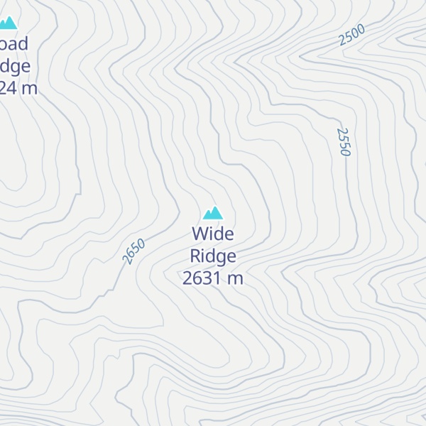 Map of Wide Ridge