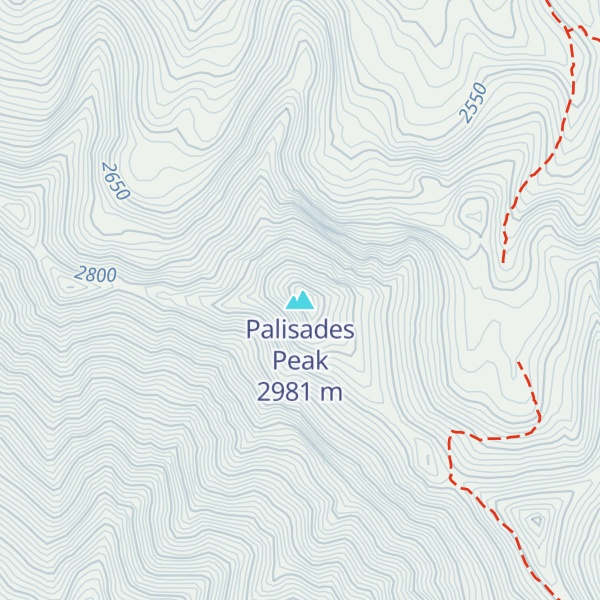 Map of Palisades Peak
