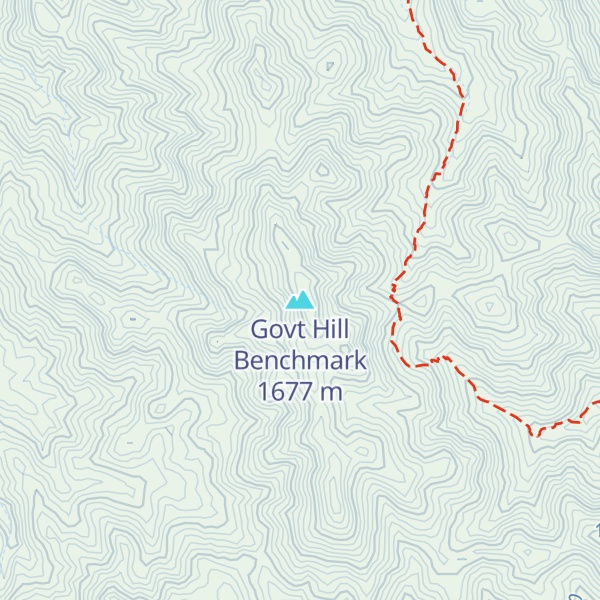 Map of Govt Hill Benchmark