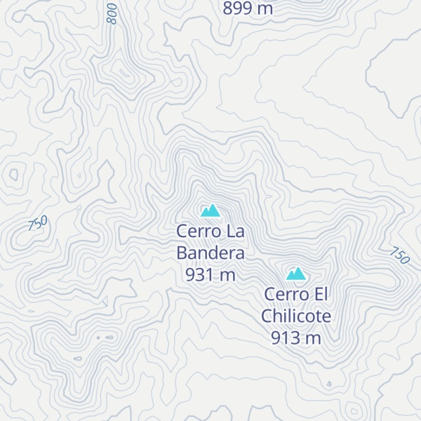 Map of Cerro La Bandera