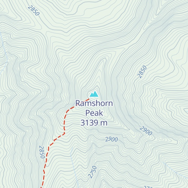 Map of Ramshorn Peak