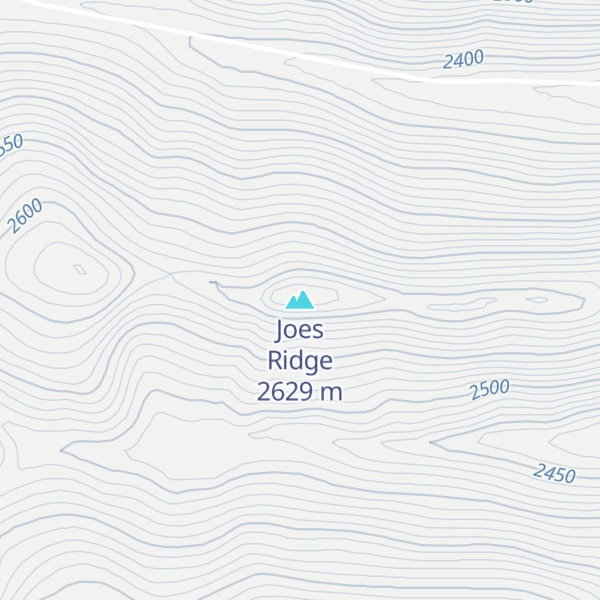 Map of Joes Ridge