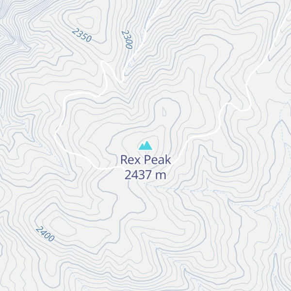 Map of Rex Peak