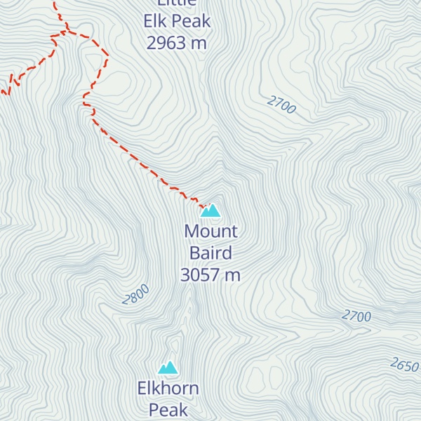 Map of Mount Baird