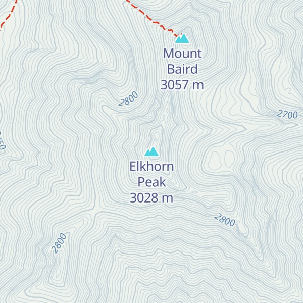 Map of Elkhorn Peak