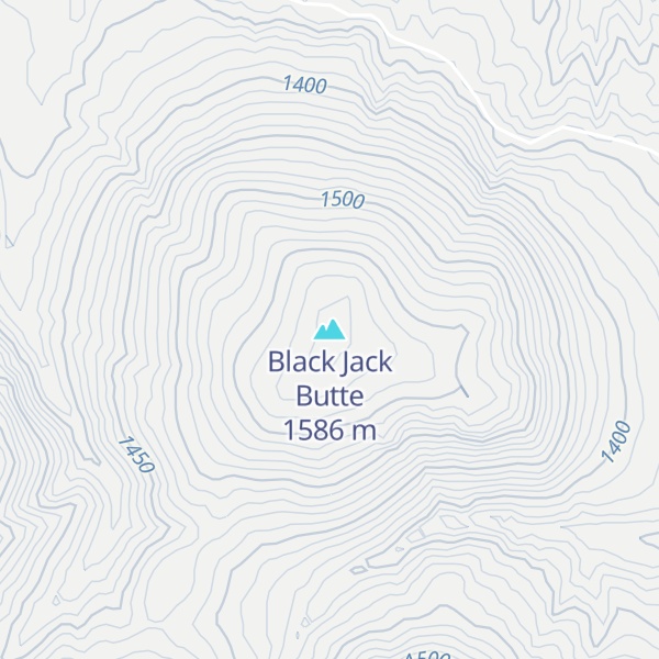 Map of Black Jack Butte