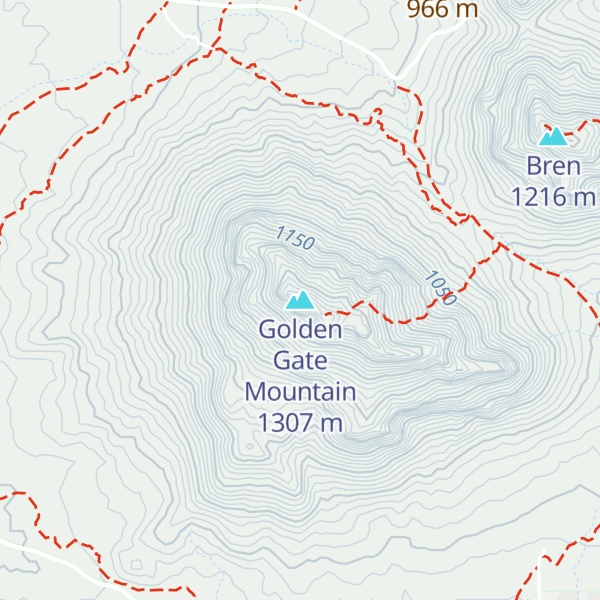 Map of Golden Gate Mountain