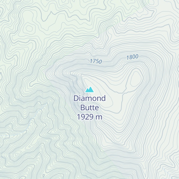 Map of Diamond Butte