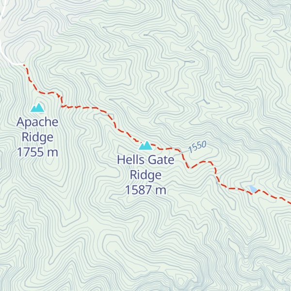 Map of Hells Gate Ridge