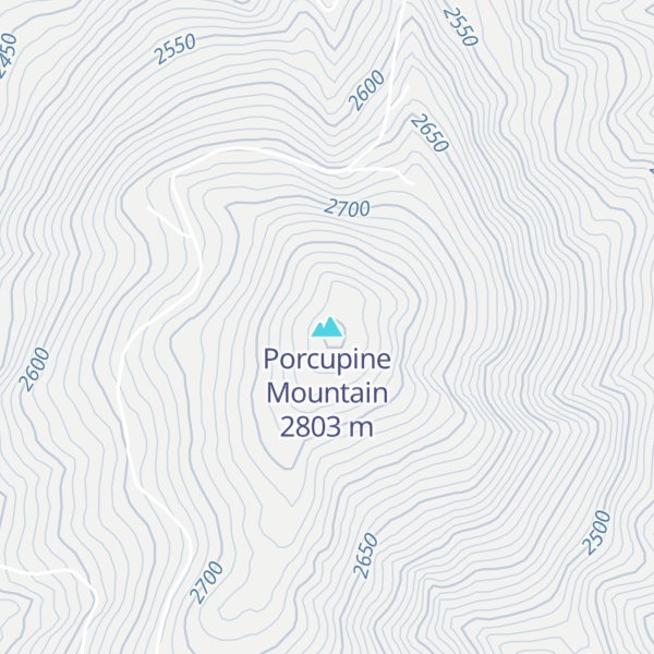 Map of Porcupine Mountain