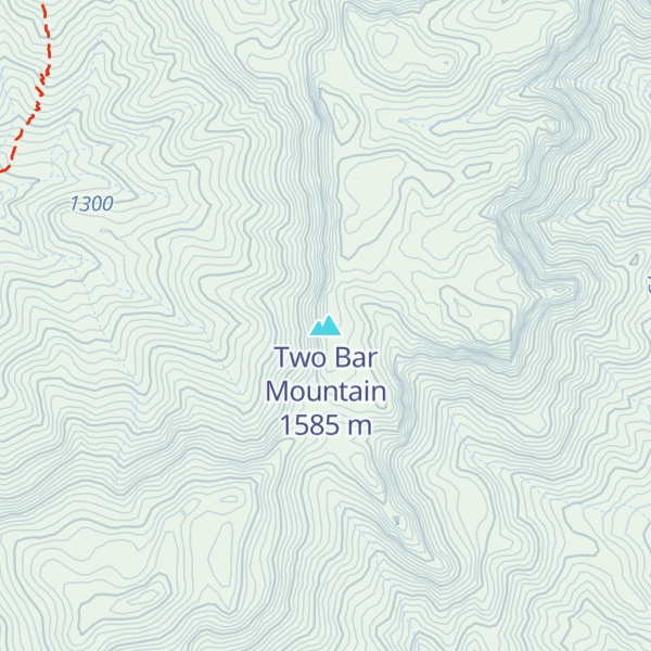 Map of Two Bar Mountain