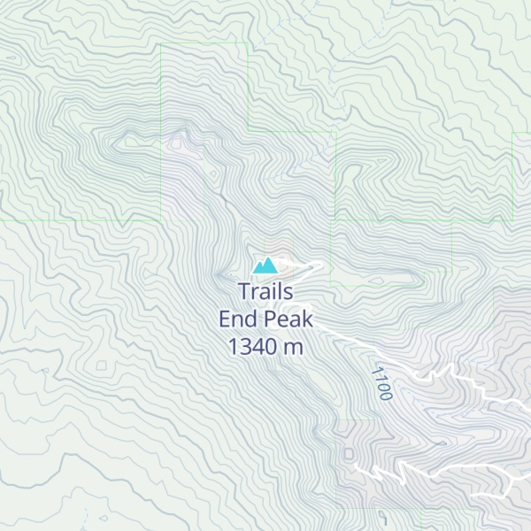 Map of Trails End Peak